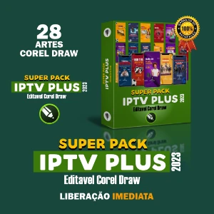 Pack de 28 Artes para IPTV e Streaming - Corel Draw