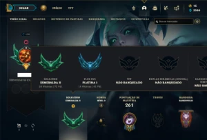 Esmeralda 2 com 90 Champs e 63 Skins + 4 Vitoriosas - League of Legends LOL