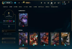 Unranked com 40 Champs e 8 Skins - League of Legends LOL