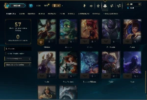 Unranked com 40 Champs e 8 Skins - League of Legends LOL