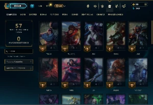 Unranked com 40 Champs e 8 Skins - League of Legends LOL