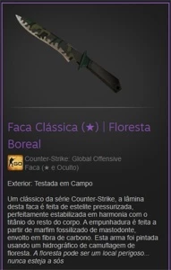 Faca clássica testada em campo CSGO - Counter Strike