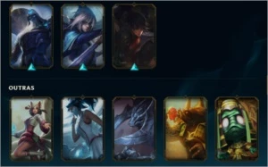 Conta lol com 97 skins sendo 3 ultimei-te - League of Legends