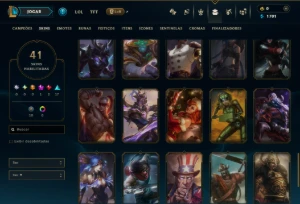 Platina 4 com 95 Champs e 41 Skins - League of Legends LOL