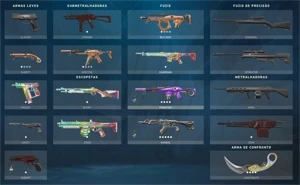CONTA PLATINA 1 COM SKINS - Valorant