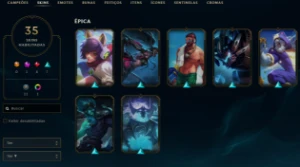 Conta League of Legends Full Acesso - 99 Champs e 35 Skins LOL