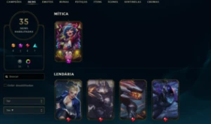 Conta League of Legends Full Acesso - 99 Champs e 35 Skins LOL