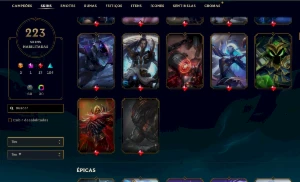 Conta Prata 1- 223 SKINS - League of Legends LOL