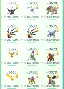 Pokemon GO - Level 50 - 45 Legendary and Mythical 100% - Pokémon