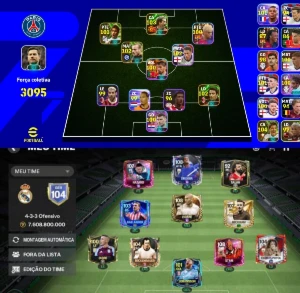 Conta FC mobile e efootball no preço.