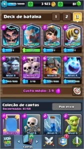 CONTA CLASH ROYALE 4 LENDÁRIA NIVEL 9
