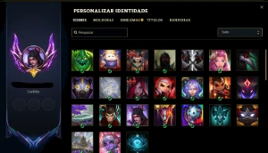 Conta Diamante 4 + Dj sona, jhin cosmos negro, sett floresce - League of Legends LOL
