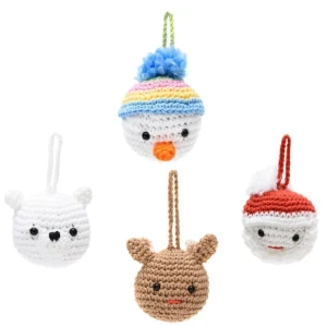 Kit bolinhas de Natal em amigurumi - Artesanato e Personalizados