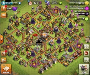 CV 11 quase full casal 40\40\15 c\ troca de nome - Clash of Clans