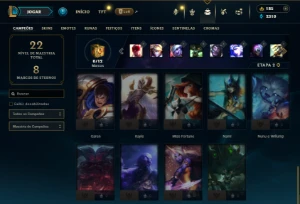 Bronze 4 com 30 Champs e 13 Skins - League of Legends LOL