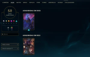[Entrega Automática] Conta Lol Platina, 50 Skins, 1 Lendária - League of Legends