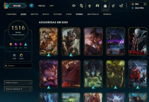 Conta Lol (1516 Skins) + Valorant (Beta) - League of Legends