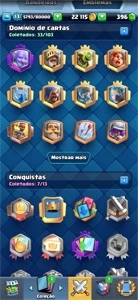 Conta lvl 13 Com vários Emotes raros - Clash Royale