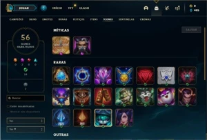 Conta ouro 1 com 30 Champs e 10 Skins - League of Legends LOL