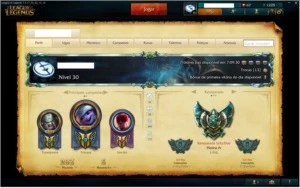 Conta PlatIV, com 129 Campeões, 64 skins e 4 páginas de runa - League of Legends LOL
