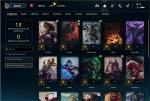 Conta ouro 4 com 22 Champs e 11 Espolios - League of Legends LOL