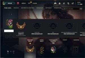 Conta ouro 4 com 22 Champs e 11 Espolios - League of Legends LOL
