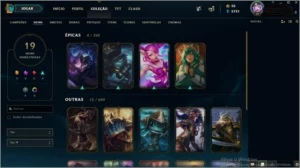 Conta Ouro 1 mmr alto - League of Legends LOL