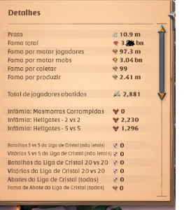 Vendo conta End Game com 3Bn de fama. - Albion Online
