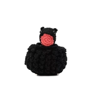 Ovo com filhote de Dragão preto em amigurumi - Artesanato e Personalizados