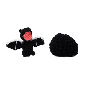 Ovo com filhote de Dragão preto em amigurumi - Artesanato e Personalizados