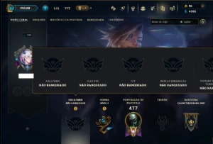 Unranked com 130 Champs e 115 Skins +3 Prestigios - League of Legends LOL