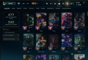 Unranked com 130 Champs e 115 Skins +3 Prestigios - League of Legends LOL
