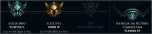 Conta LOL - Platina 2 - ótima conta - League of Legends
