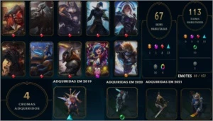 Conta LOL - Platina 2 - ótima conta - League of Legends