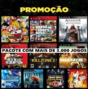 Pacote Com Mais De 3.500 Jogos Ps3 Bloqueado E 10bloqueado