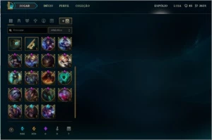 Conta lol Platina 2 , 85 campeões + ou - 20 skins - League of Legends