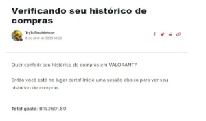 Conta VALORANT - +R$2600 gastos - 1º DONO!