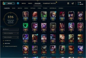Conta League of Legends, Platina, 600 Skins LOL