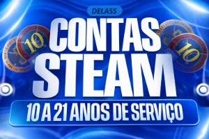 Conta Steam 22 Anos Medalhas 5 e 10 Anos Cs2 +PRIMEIRO EMAIL - Counter Strike
