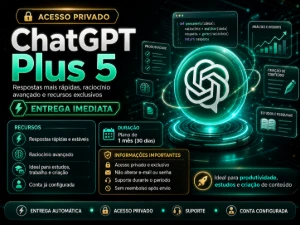 ChatGPT Plus 30 Dias | Acesso Privado - Assinaturas e Premium