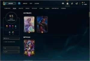 Conta prata 3 com 100 champs e 93 skins (400k de Yasuo) - League of Legends LOL