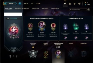 Conta prata 3 com 100 champs e 93 skins (400k de Yasuo) - League of Legends LOL