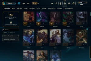 Prata 3 com 45 Champs e 11 Skins - League of Legends LOL