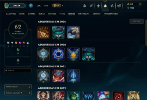 Prata 3 com 45 Champs e 11 Skins - League of Legends LOL