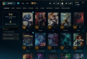 Prata 3 com 45 Champs e 11 Skins - League of Legends LOL