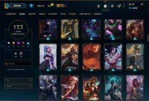 Esmeralda 3 com TODOS os champs e 123 Skins ( ADC / SUP ) - League of Legends LOL