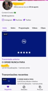 Vendo conta da Twitch com 5k de follow e afiliação! - Outros