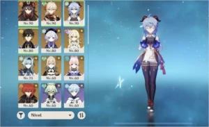 Ar55. Ganyu, Kazuha, Hutao, zhongli, Eula, kokomi e mais - Genshin Impact