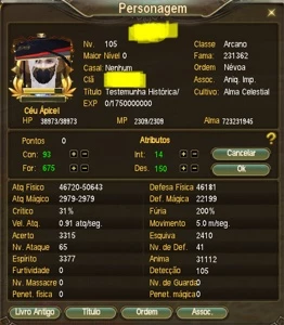SK COMBO 2-2-2 FULL FOR 50K CÉU APICE 50K DE ATK CASSIOPEIA - Perfect World PW