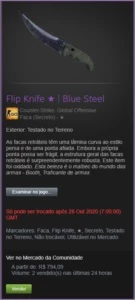 Flip Knife Blue Steel - Counter Strike CS